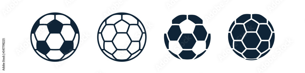 Soccer ball icon. Football game ball icons - obrazy, fototapety, plakaty 