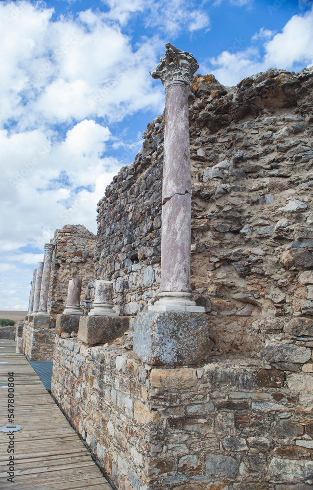 Roman remains of Regina Turdulorum city, Badajoz, Spain
