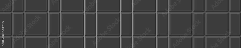 Black alternating tile mosaic surface. Stone or ceramic brick wall background. Kitchen backsplash texture. Bathroom or toilet floor decoration. Sidewalk layout. Vector flat illustration Black alternating tile mosaic surface. Stone or ceramic brick wall background. Kitchen backsplash texture. Bathroom or toilet floor decoration. Sidewalk layout. Vector flat illustration