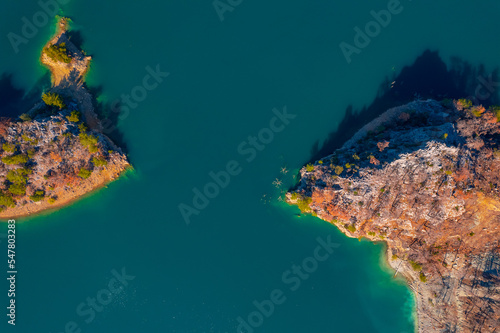 Fotografie, Obraz Aerial top view Green Canyon Turkey, Manavgat Mountain Lake