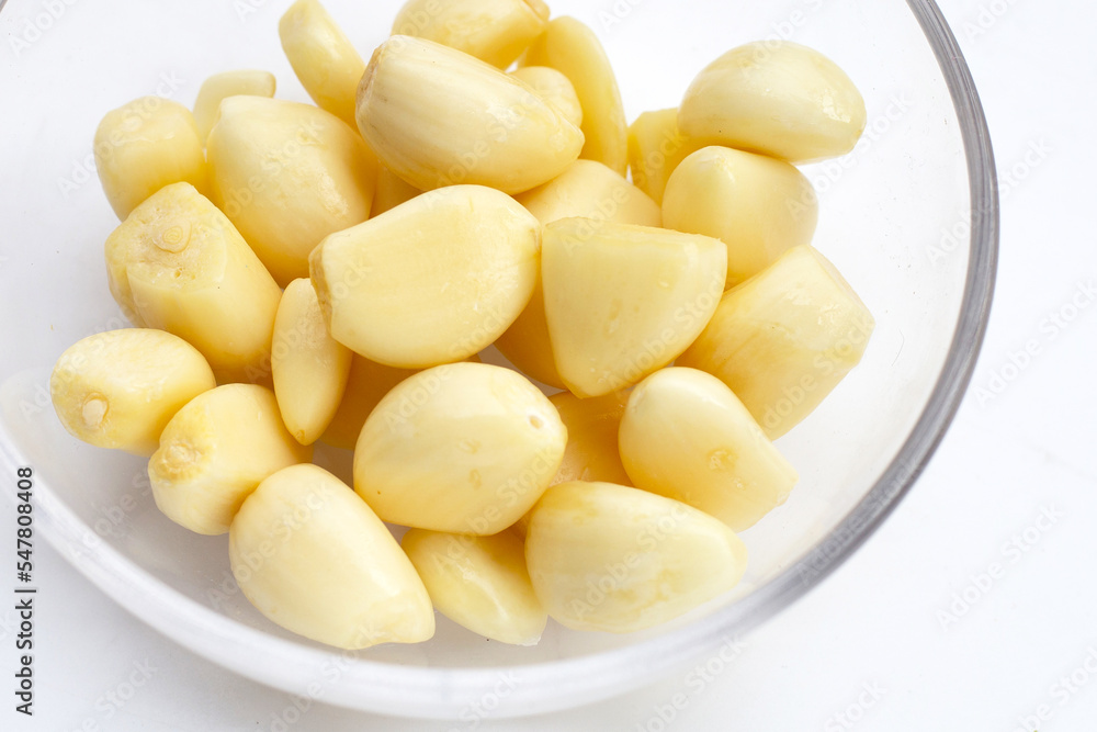 Fresh garlic on white background Fresh garlic on white background