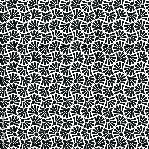 Seamless Art Deco scallop pattern background