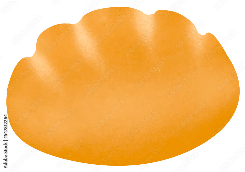 butter soft and puffy  bread. fresh baked. sweet  and dessert element clip art. vector illustration.