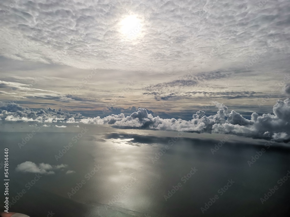 clouds over the sea. 