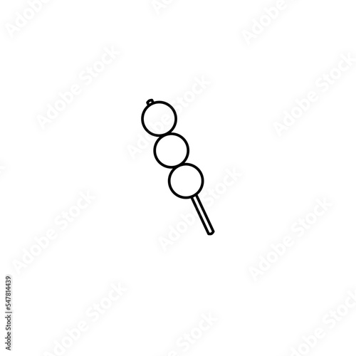 illustration vector graphic of dango line art perfect for logo, icon, design, and coloring book 