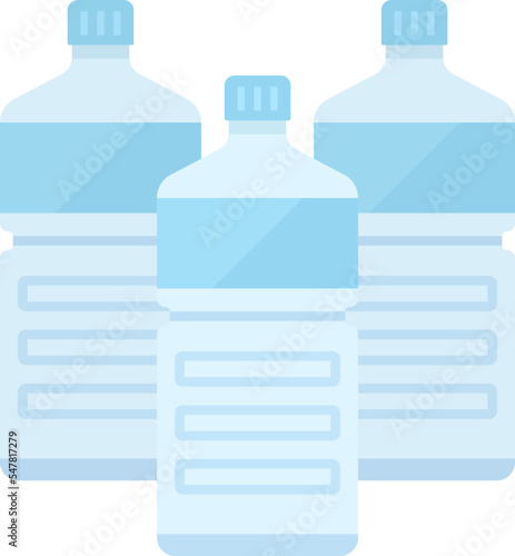 ペットボトルに入った、飲料水のイラスト