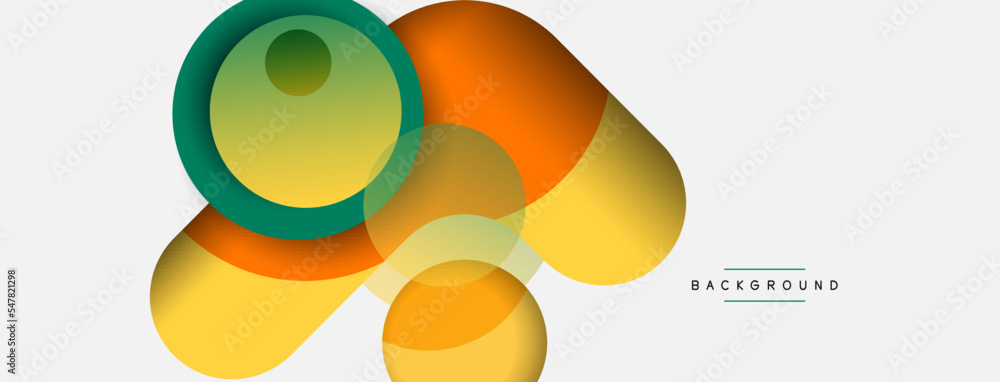 Circle and round shapes abstract background. Vector illustration for wallpaper banner background or landing page Circle and round shapes abstract background. Vector illustration for wallpaper banner background or landing page