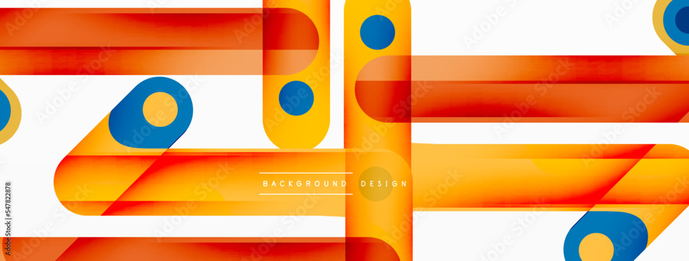 Obraz premium Colorful dynamic stripe composition. Lines geometric creative abstract background for wallpaper, banner or landing