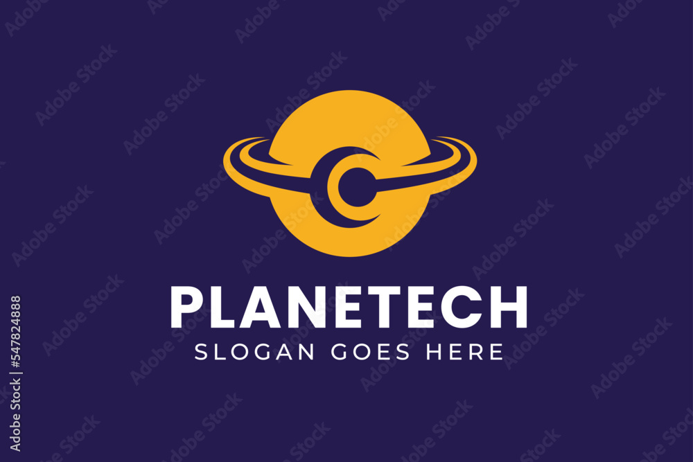Planet Technology Company Logo Design