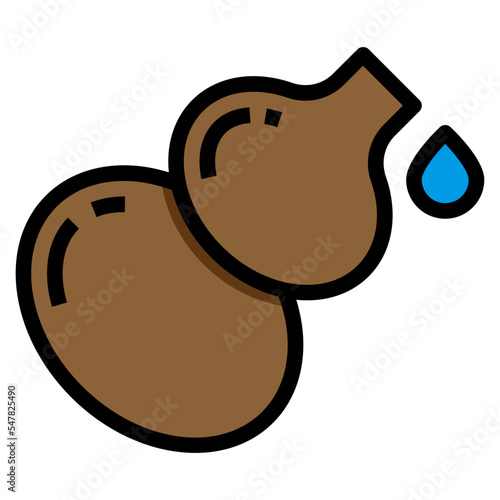 gourd filled outline icon