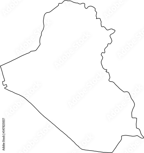doodle freehand drawing of iraq map.