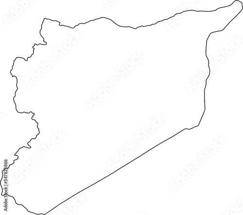 doodle freehand drawing of syria map.