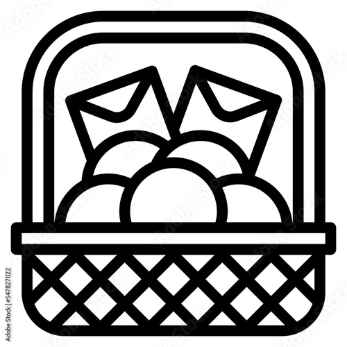 basket outline icon