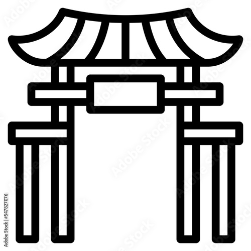 gate outline icon