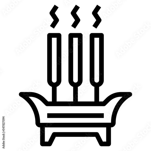 incense outline icon