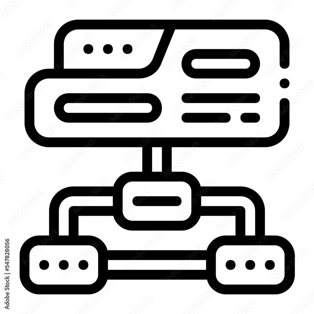 Icon Database File With Style Outline Icon Database File With Style Outline