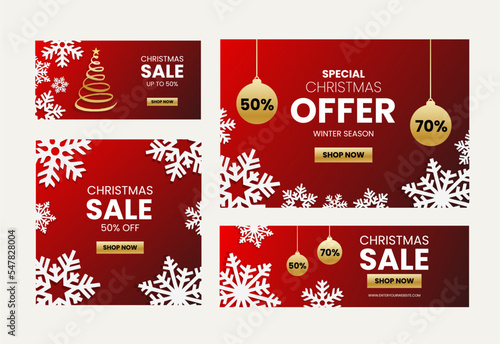 Christmas Sale banner.Big sale offer, banner template. Winter holidays discounts and sellout in stores and shops.