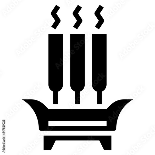 incense glyph icon