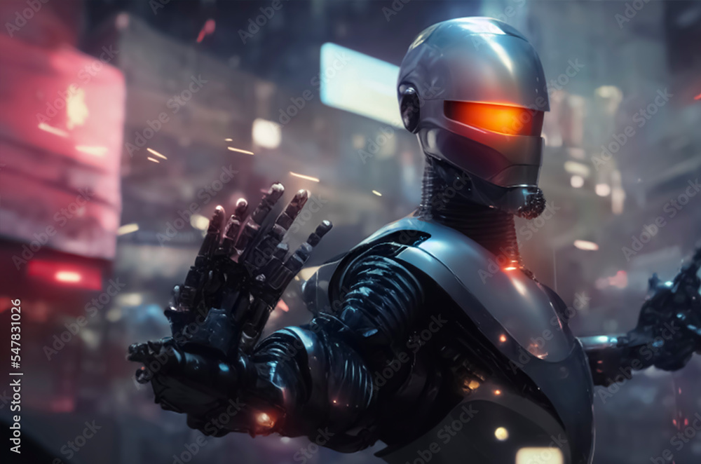 robot battle in the middle of the city. robot battle in the middle of the city.