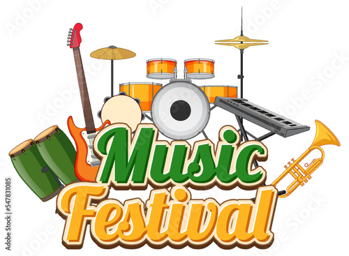 Music festival text banner design