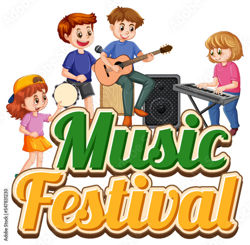 Music festival text banner design