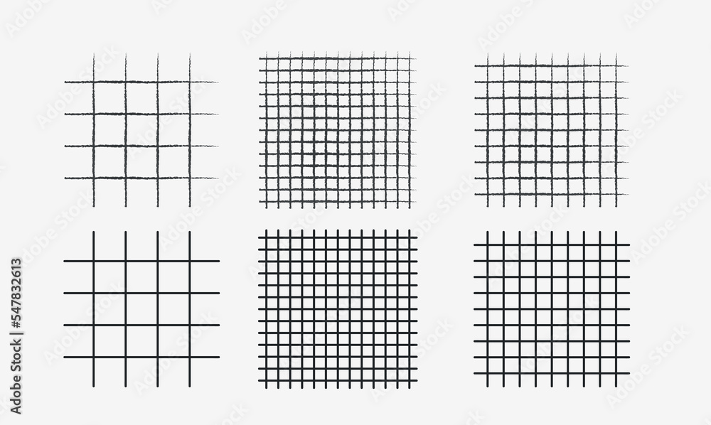 Fototapeta premium Set of modern and abstract grids and frames