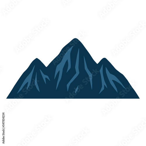 Mountain Icon Vector Illustration Logo Design Drawing Camping Element Winter Landscape Vector Art 