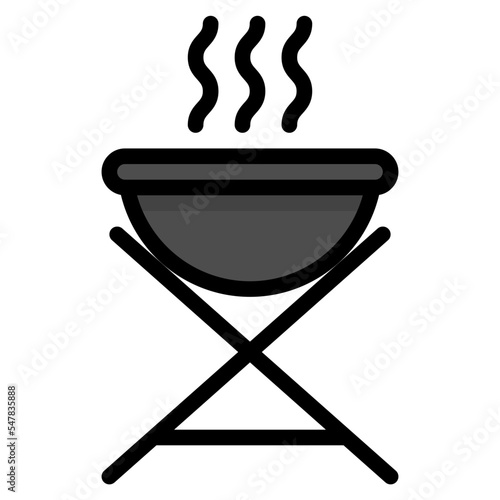 bbq filled outline icon