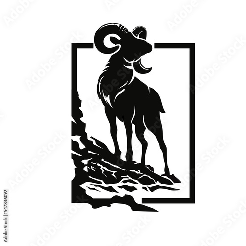argali mountain sheep silhouette