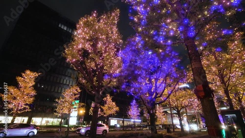 大阪　御堂筋の冬のイルミネーション