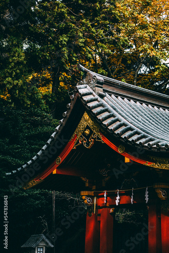 the traditional scenery of a Japanese temple
