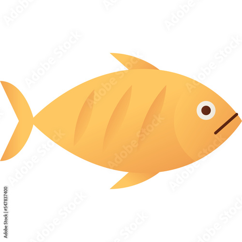 Fish isolated on white background, illustration, icon, element