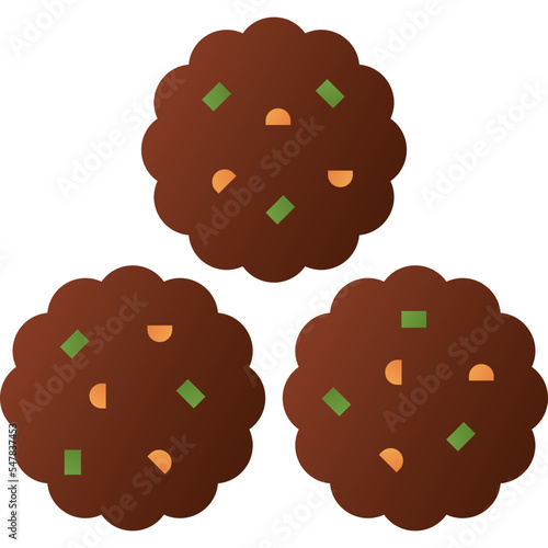 Falafel isolated on white background, illustration, icon, element