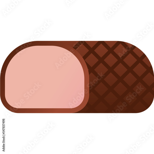 Ham isolated on white background, illustration, icon, element