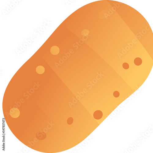 Potato isolated on white background, illustration, icon, element