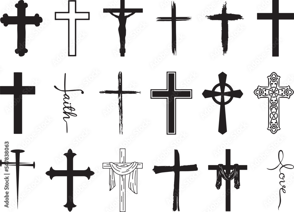 Religious CROSS BUNDLE, Jesus Cross, Old Rugged Cross , Christian ,Cross , Religious , Cross ClipArt, Crosses, Catholic Cross, Silhouette Cross, Faith Cross