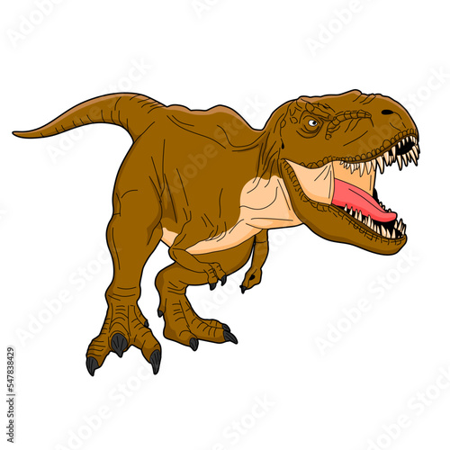Fototapeta Naklejka Na Ścianę i Meble -  illustration of cartoon t-rex dinosaur