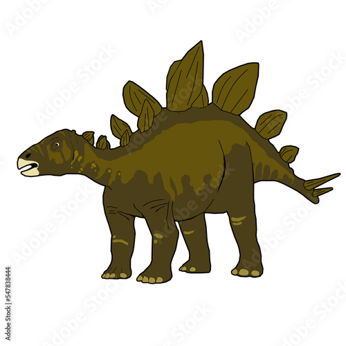 stegosaurus dinosaur vector illustration © RiskySukandar
