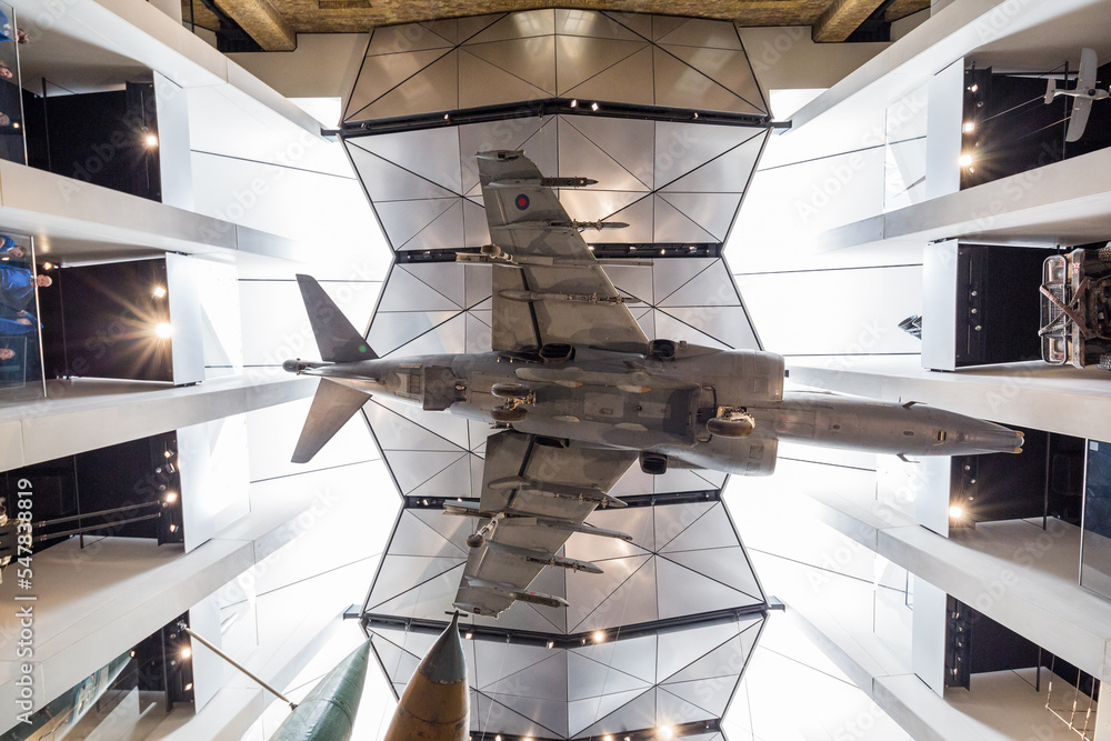Obraz premium London UK June 12th 2015 : Interior views of a Harrier jet at the Imperial War Museum, London.