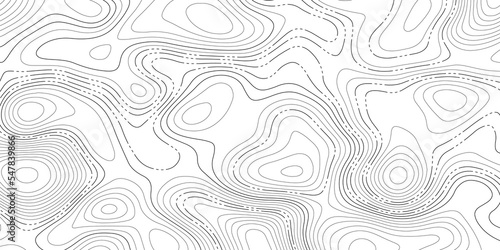 Topographic map background geographic line map with elevation assignments. Modern design with White background with topographic wavy pattern design.paper texture Imitation of a geographical map shades