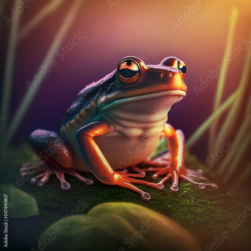Fotografie, Obraz Ai generated frog