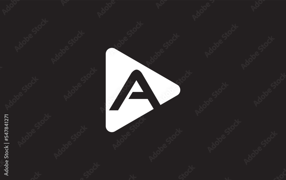 Play button icon vector and play button logo symbol with icon letter Play button icon vector and play button logo symbol with icon letter