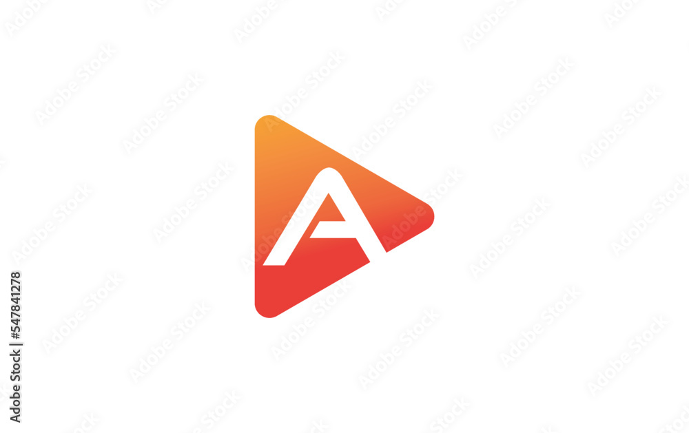 Play button icon vector and play button logo symbol with icon letter Play button icon vector and play button logo symbol with icon letter