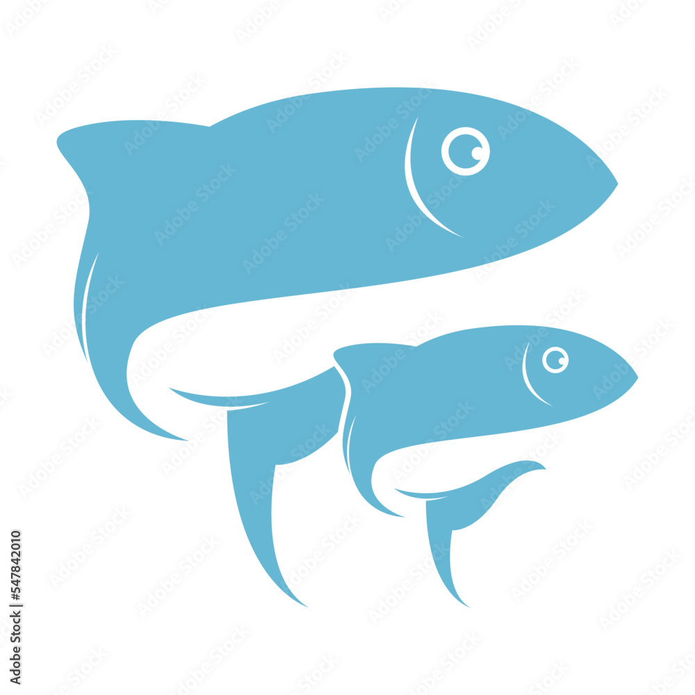Obraz premium Beautiful fish logo icon
