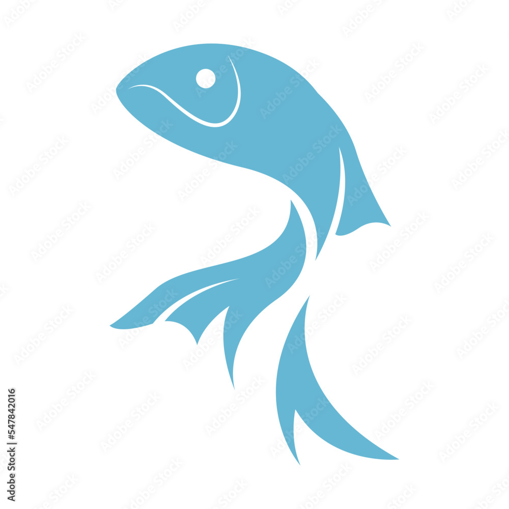 Fototapeta premium Beautiful fish logo icon
