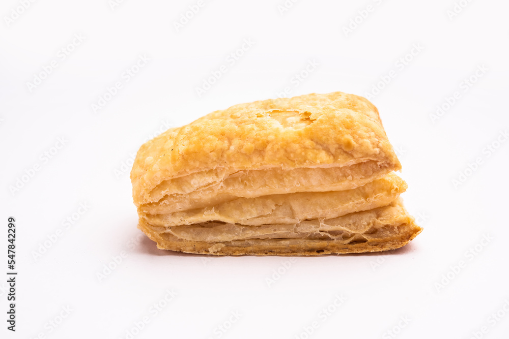 Khari puff biscuit or Kharee Puff pastry is an evergreen accompaniment with chai, Indian snack Khari puff biscuit or Kharee Puff pastry is an evergreen accompaniment with chai, Indian snack