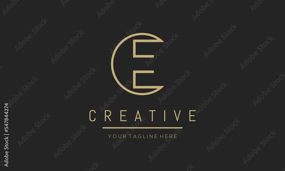 Modern creative letter E vector logo design. Minimalist E stylish monogram initial based icon. Modern creative letter E vector logo design. Minimalist E stylish monogram initial based icon.