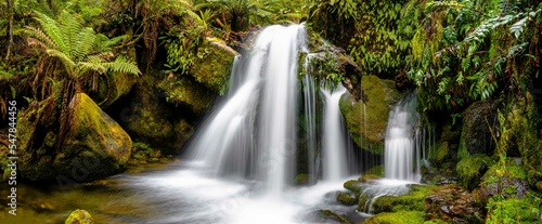 Print op canvas Waterfall among the rainforest
