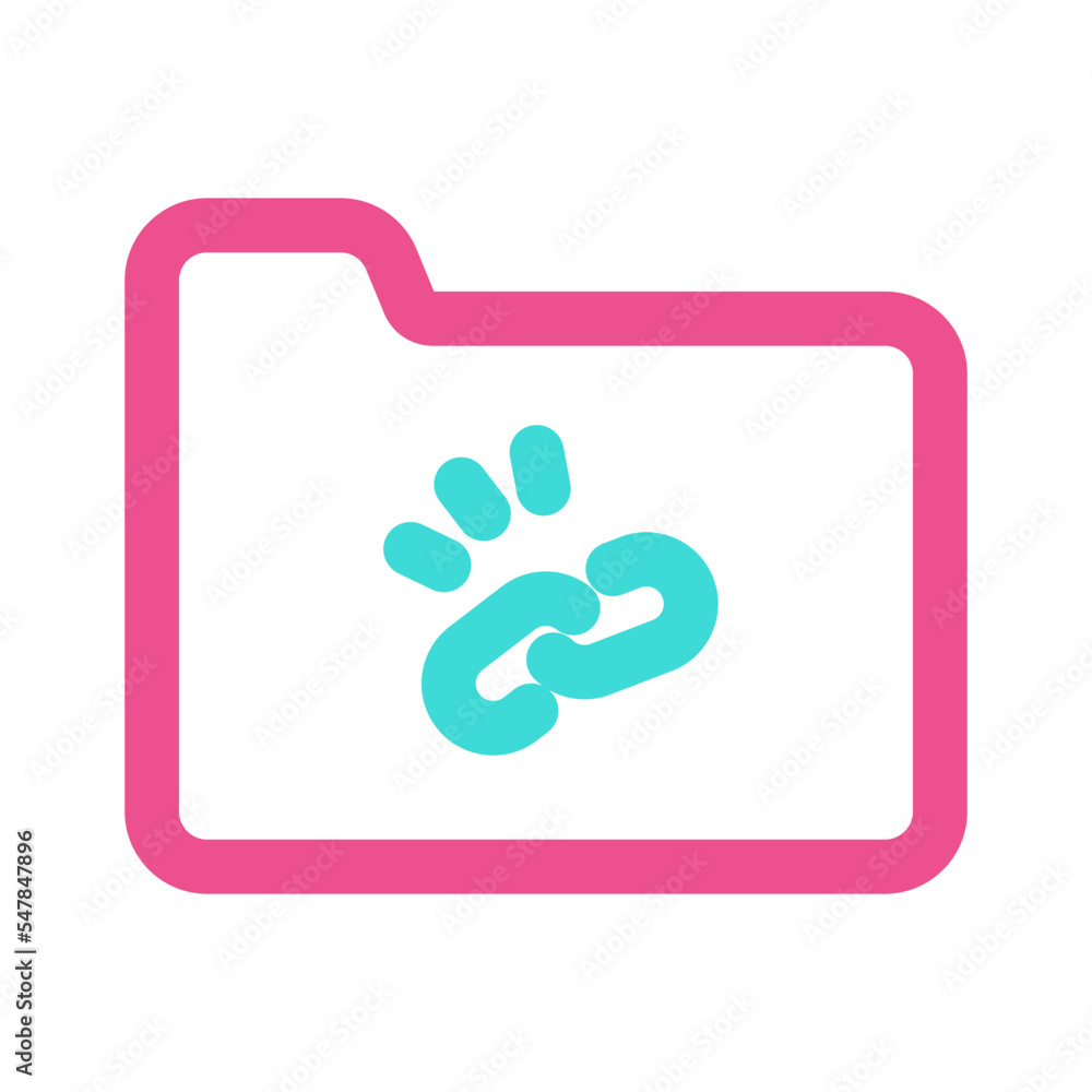 Folder Icon with Two Tone Colour Style