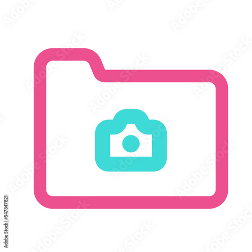 Folder Icon with Two Tone Colour Style